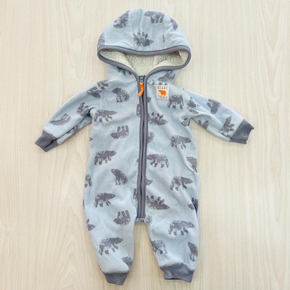 ROMPER OPEN LEG FLEECE THRIFT <3
